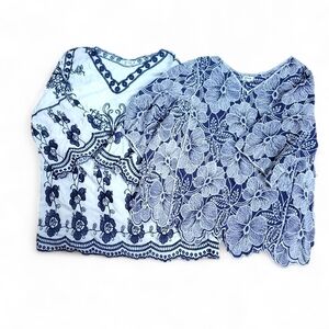 Anthropology Kindred Embroidered Top Bundle